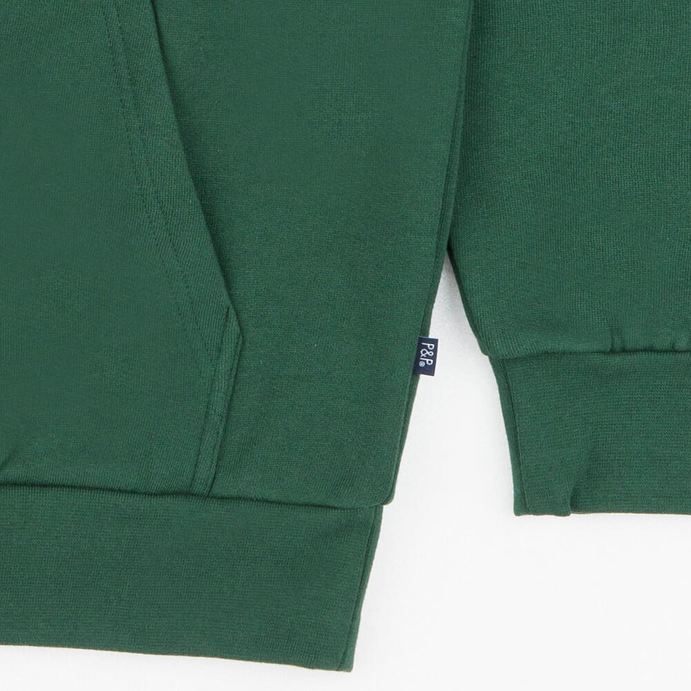 Hoodie Signature Dark Green Pocket Detail