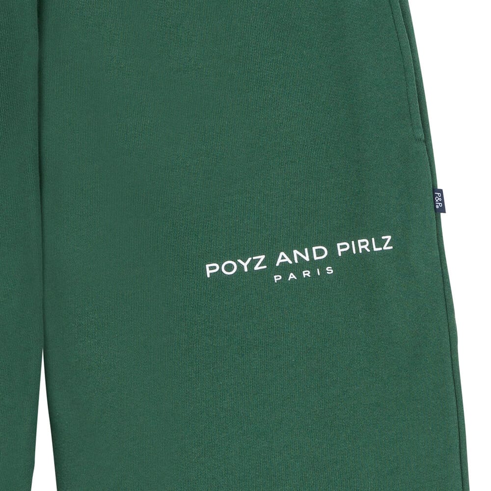 Organic Track Pants POYZ AND PIRLZ Signature Green Print Detail