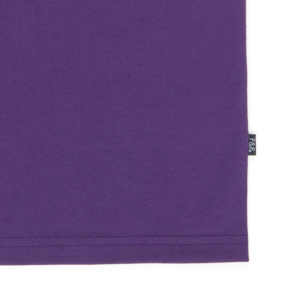 Organic Purple T-Shirt Kiss Detail