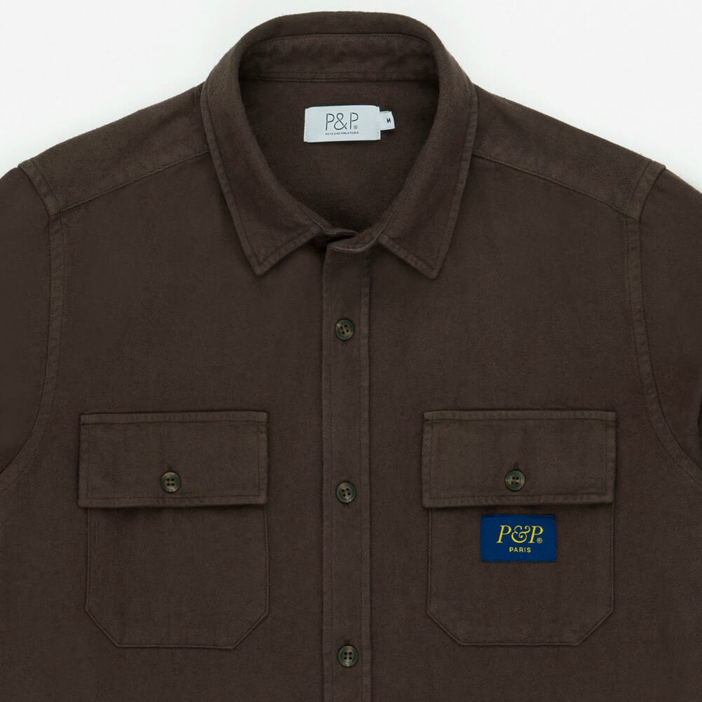 Flanel Shirt Brown Pocket Detail