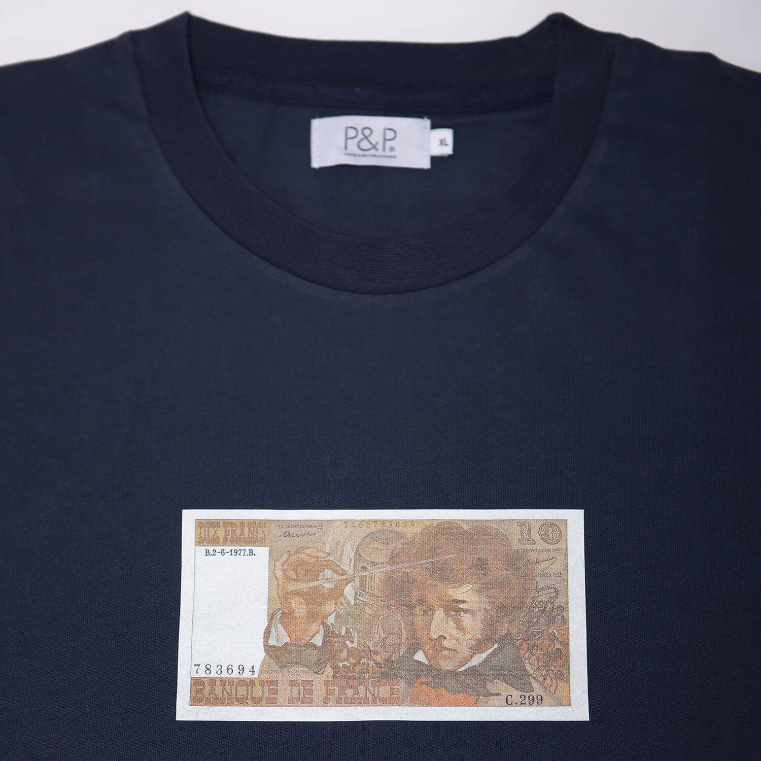 Organic T-Shirt 10 Francs Blue